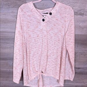 Lane Bryant Pink Long Sleeve Top with Button Detail